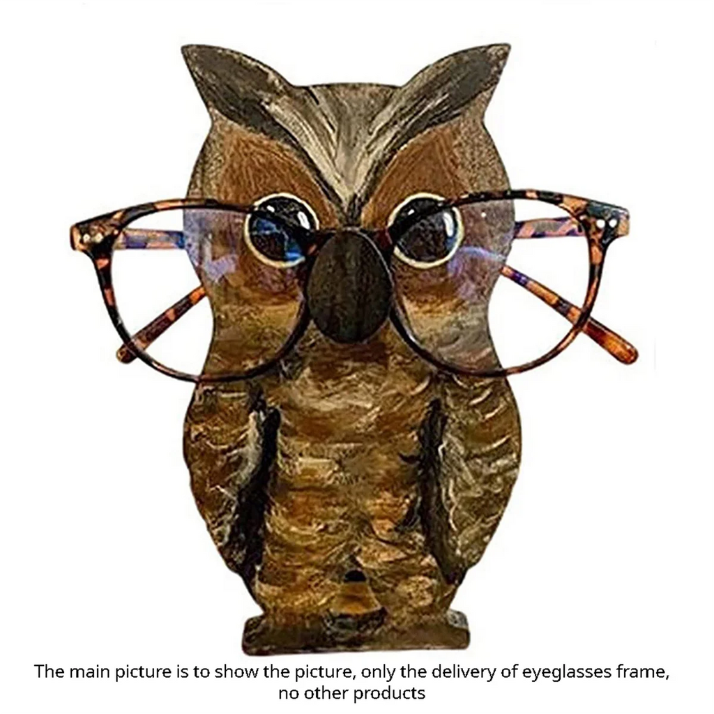 Wooden Animal Glasses Display Stand for Office Desktop U2175