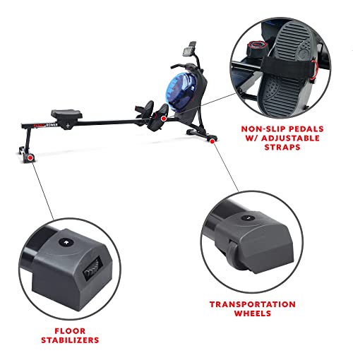 Sunny Health & Fitness Elite Water Rowing Machine T4389