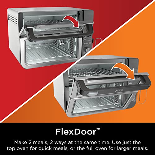 Ninja DCT451 12-in-1 Smart Double Oven with FlexDoor, Stainless Steel P340