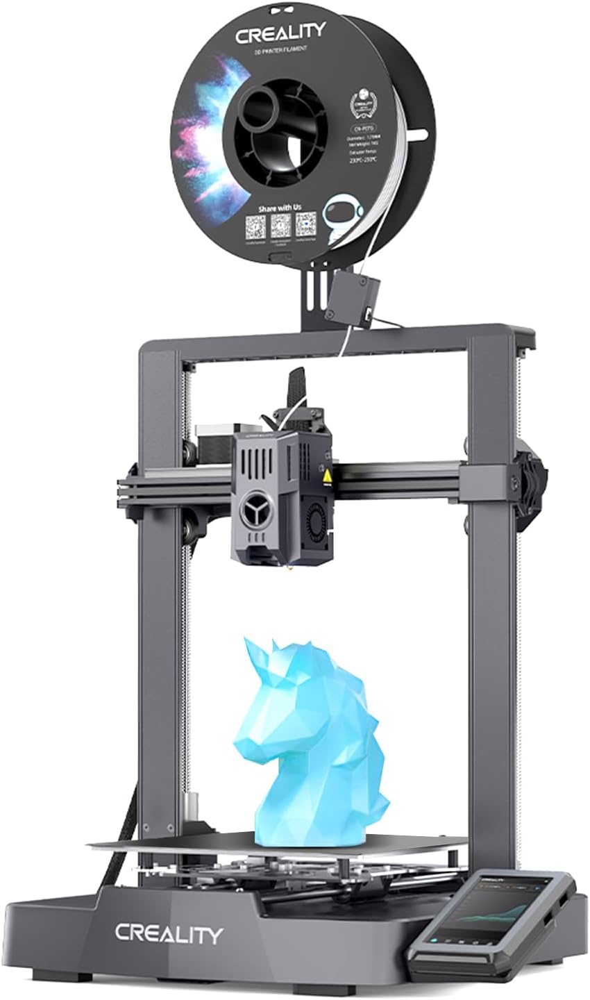 Creality Ender 3 V3 KE 3D Printer, 500mm/s MAX Printing Speed X-axis Linear Rail CR Touch Auto Leveling Upgraded Sprite Direct Extruder Print Size 8.66 * 8.66 * 9.44 Inch