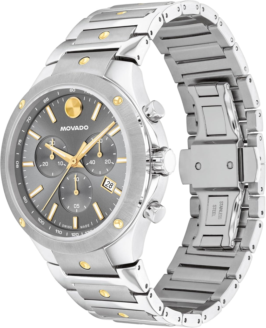 Movado SE Men's Sport Watch - Swiss Quartz Chronograph, Stainless Steel Bracelet, 42mm R53937