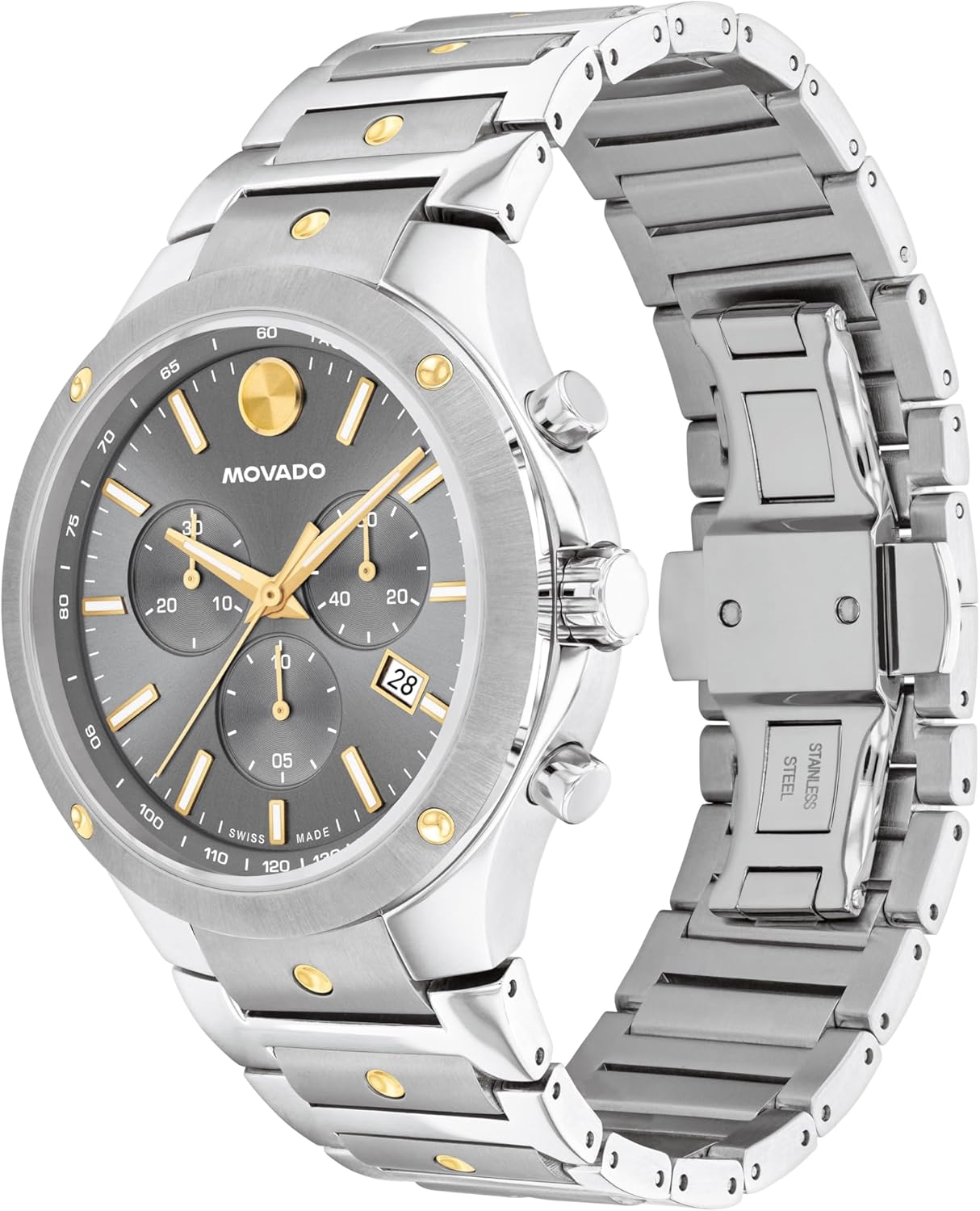 Movado SE Men's Sport Watch - Swiss Quartz Chronograph, Stainless Steel Bracelet, 42mm R53937