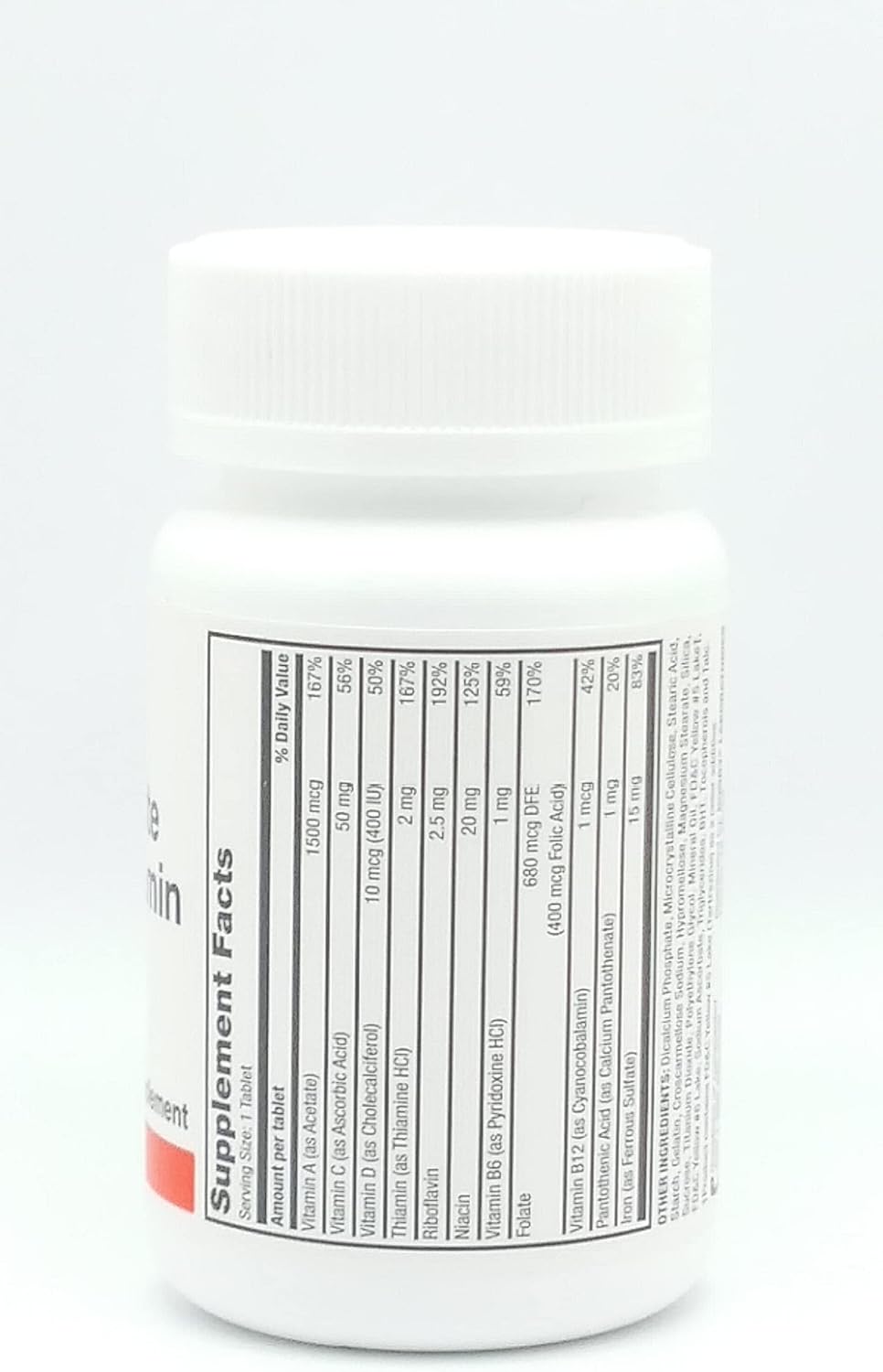 Tab-A-Vite Multivitamin with Iron Multimineral Supplement, 100 Tablets J4443