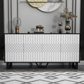 Modern Credenza Sideboard Buffet Pop-Up Doors Buffet Sideboard 63inch