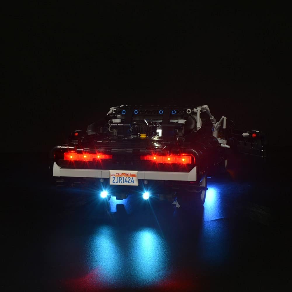 Kyglaring LED Lighting Kit for Technic Fast & Furious Dom's Dodge Charger Lego 42111 G59628