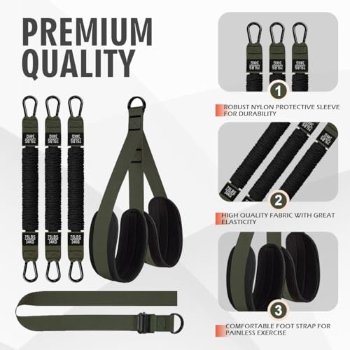 LEEKEY Resistance Bands with Handles and Door Anchor for Home Workouts O73971
