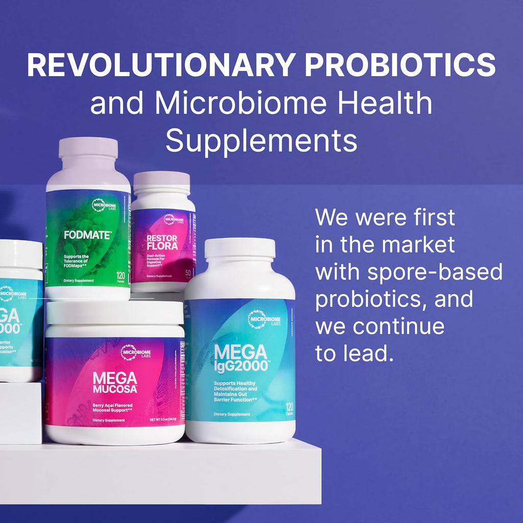 Restorflora Probiotic Supplement for Gut Health, 50 Capsules T334