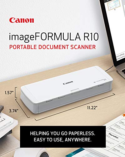 Canon imageFORMULA R10 Portable Document Scanner, USB Powered, Duplex X8590