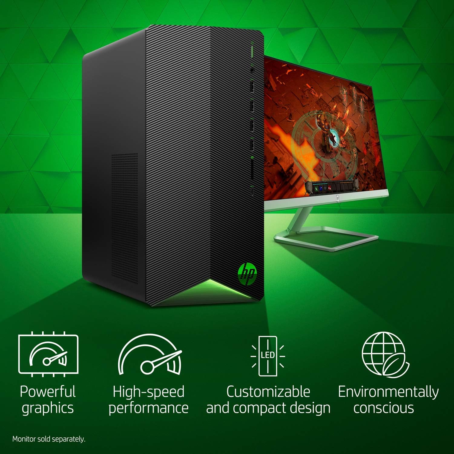 HP Pavilion Gaming Desktop, Intel Core i5, GTX 1650, 16GB RAM, 512GB SSD, Windows 11 E24633