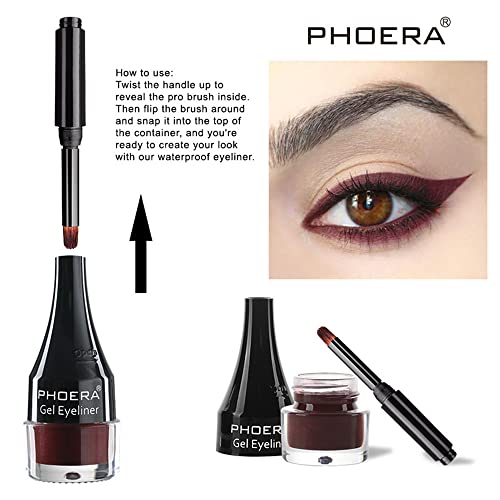 Go Ho Green Gel Eyeliner Pot with Brush, Matte Finish, Long Lasting M9479