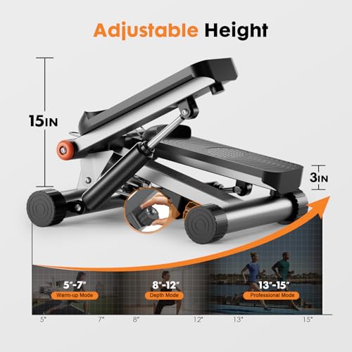 GORISE Steppers for Home Workout with Resistance Bands & LCD Monitor U584885
