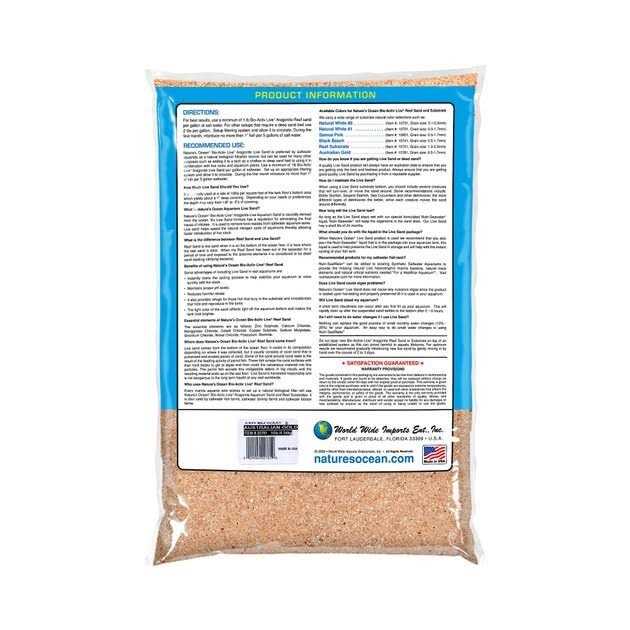 Nature's Ocean Bio-Activ Live Aragonite Saltwater Aquarium Sand S9149