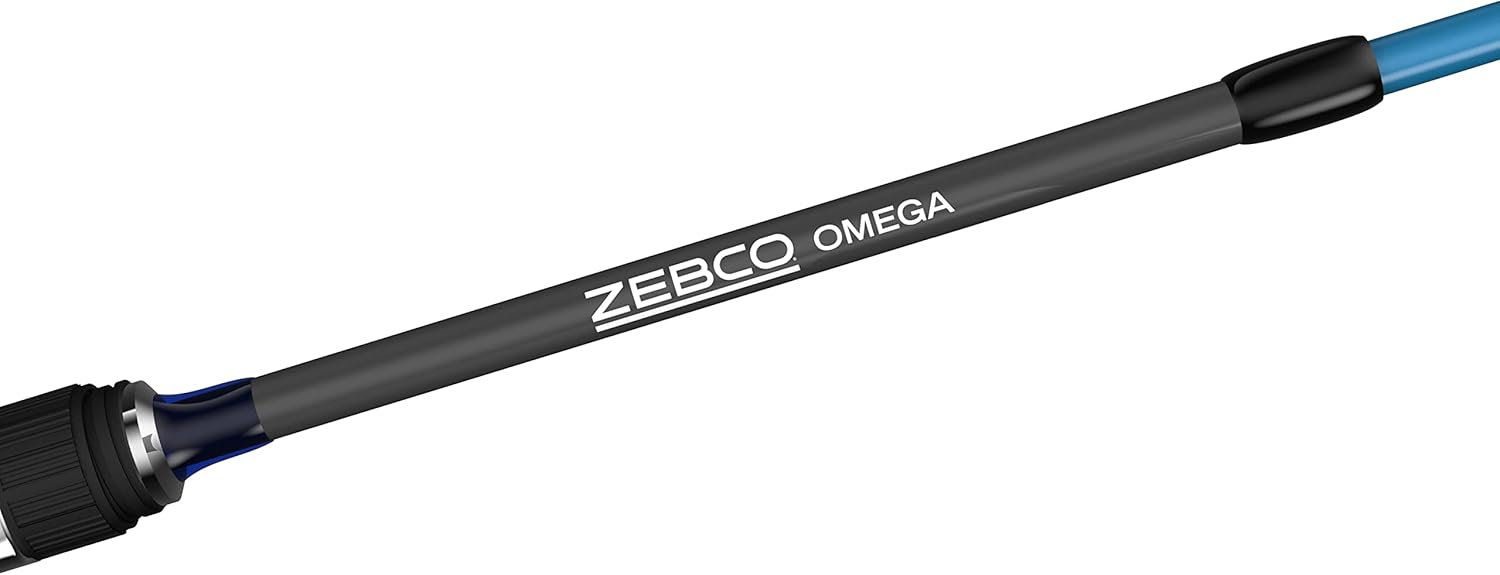 Zebco Omega Spincast Reel and Fishing Rod Combo, 30, Blue/Silver K7414