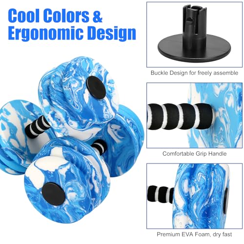 Aquatic Exercise Dumbbells 2PCS Foam Barbells for Water Workouts T552686