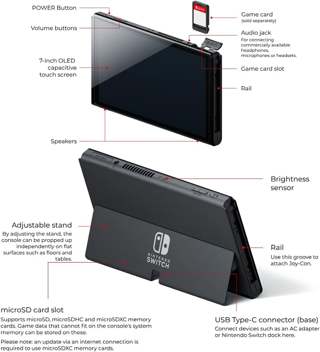 Nintendo Switch OLED Model with Neon Blue and Red Joy-Con Q73981