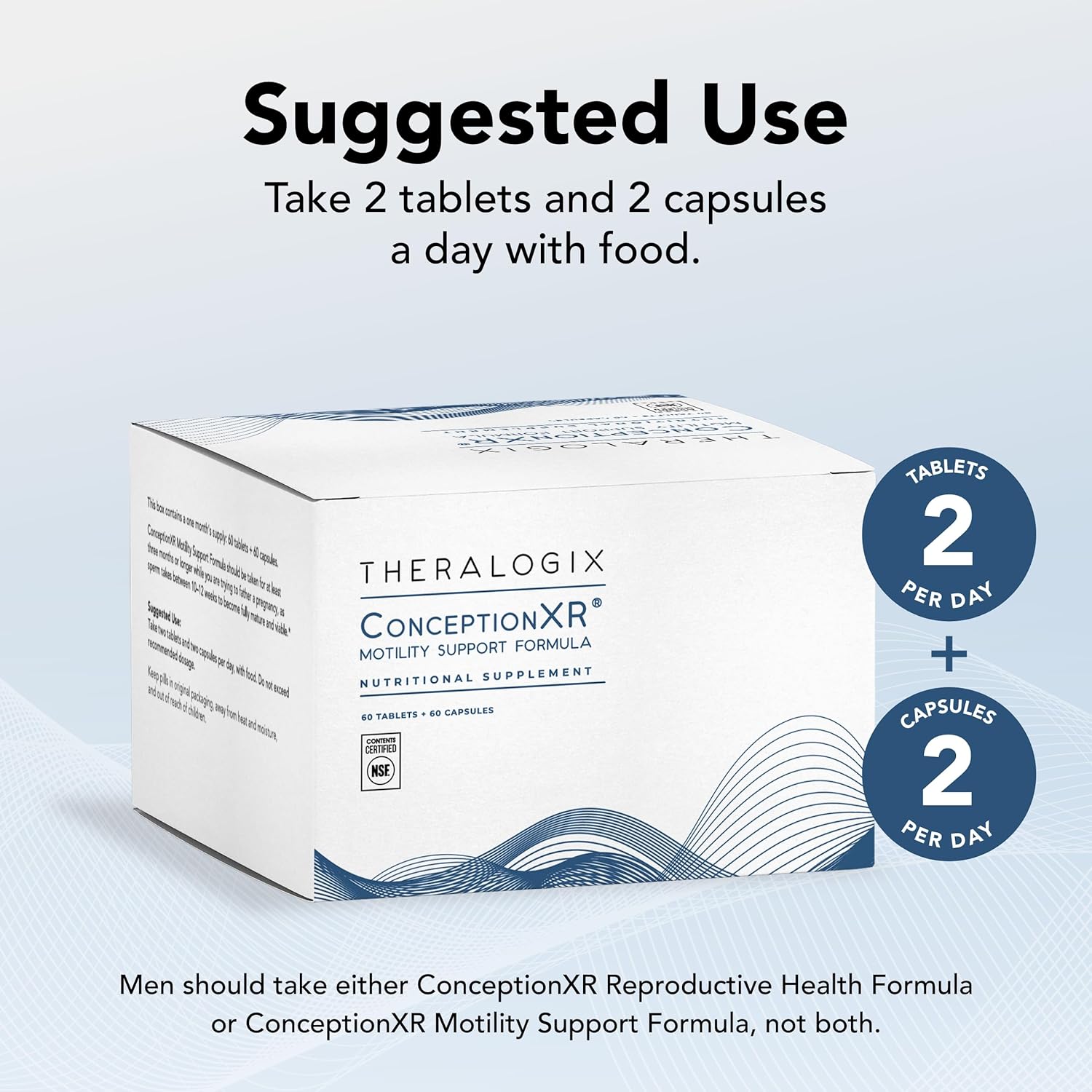 Theralogix ConceptionXR Motility Support Formula Men's Preconception Vitamins, 60 Tabs + 60 Caps C676