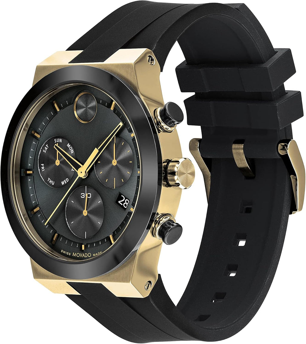 Movado Bold Fusion Men's Watch - Swiss Quartz Chronograph, Silicone Strap, 5 ATM H51926