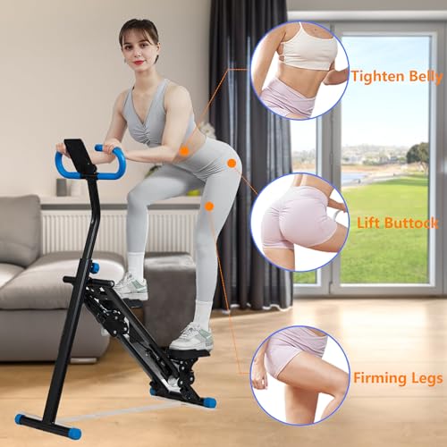 Folding Stair Stepper for Home Gym, Adjustable Handlebar & Pedals, 300LBS Load W2967