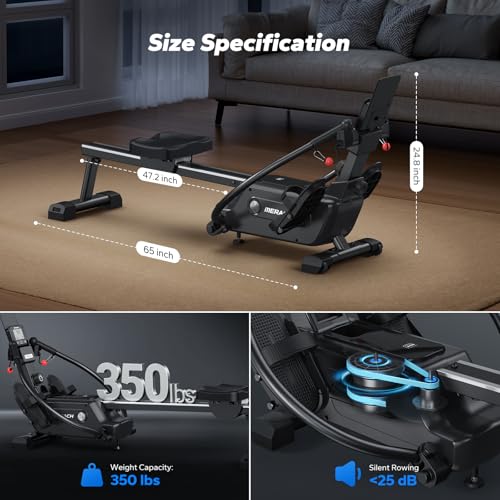 MERACH Magnetic Rowing Machine for Home, Ultra-Quiet with App T34649