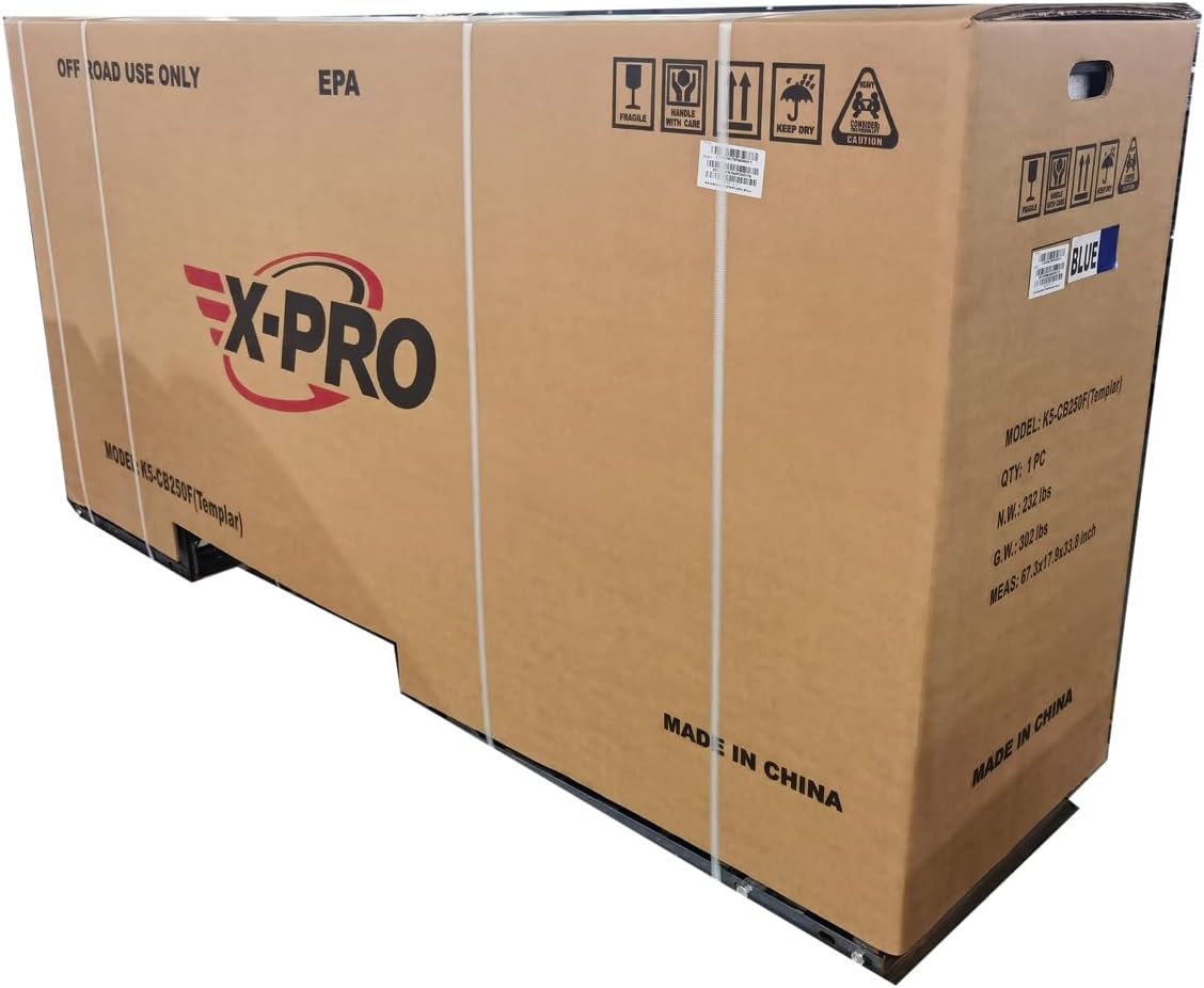 X-PRO Templar 250cc Zongshen Engine Dirt Bike, 5-Speed Manual, Electric/Kick Start, 21"/18" Wheels, Orange U524225