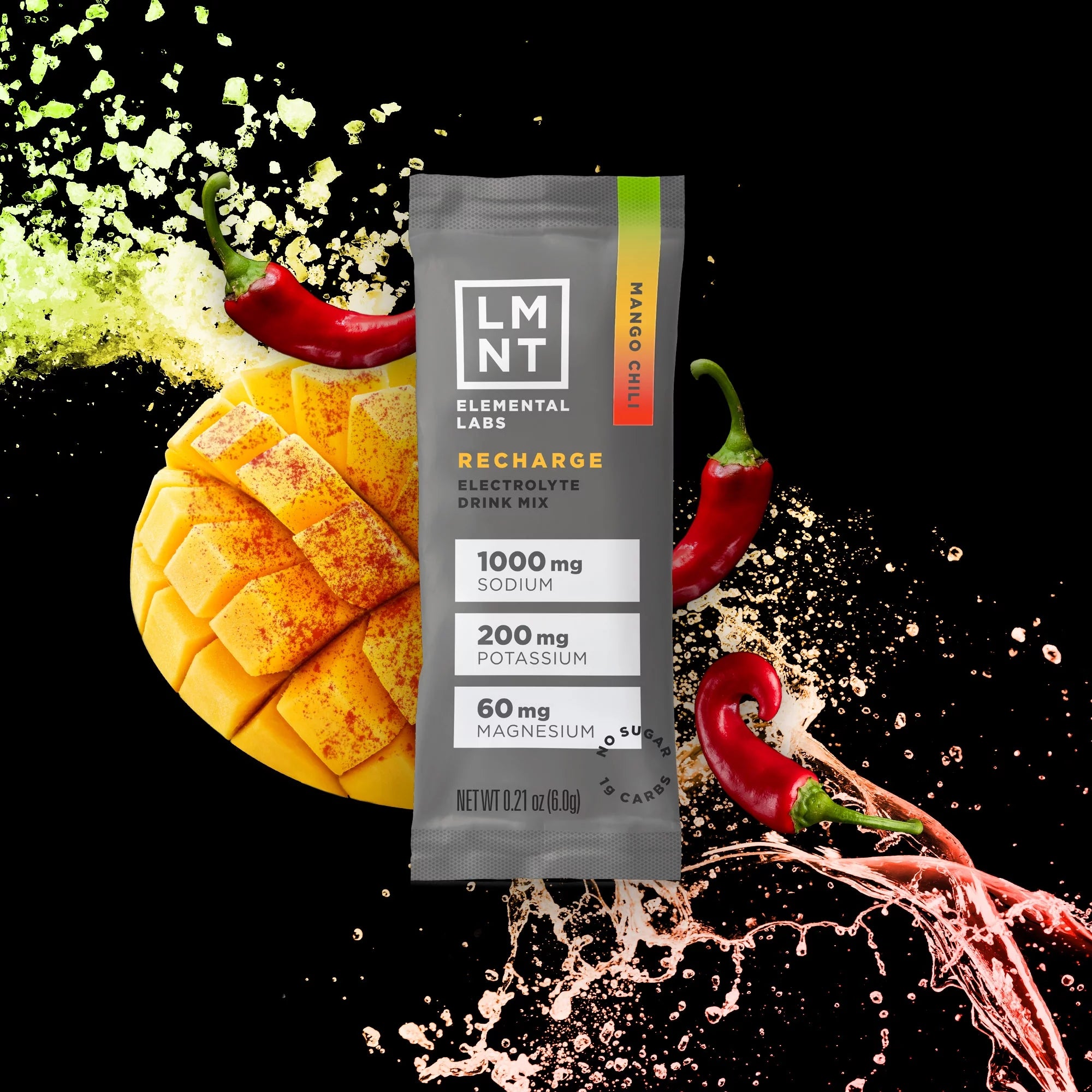 LMNT Electrolyte Drink Mix Hydration Powder Mango Chili 30 Stick Packs Y3927