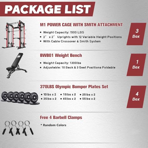 RitFit M1 & M1 Pro Smith Machine with Cable Crossover System for Home Gym Y659852