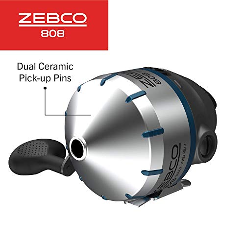 Zebco 808 Saltwater Spincast Fishing Reel, Stainless Steel, Pre-spooled with 20-Pound Line O3052