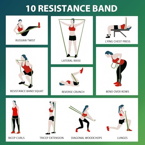 LEEKEY Resistance Bands with Handles and Door Anchor for Home Workouts O73971