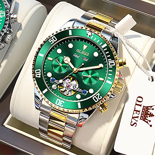 OLEVS Automatic Mechanical Watch for Men, Stainless Steel, Luminous S489554