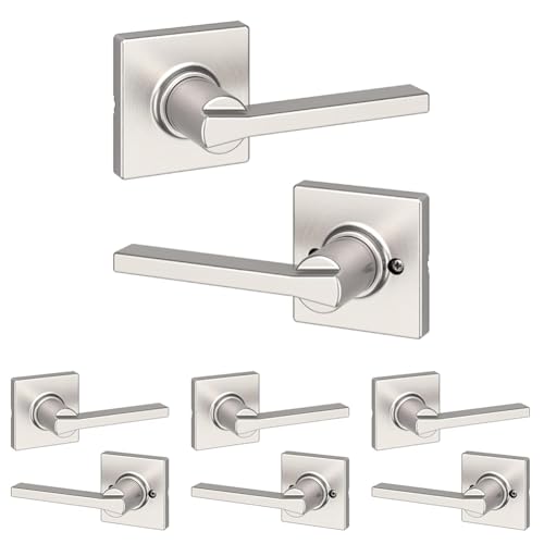 Kwikset Casey Interior Privacy Door Handle with Lock 10 Pack, Matte Black G103018