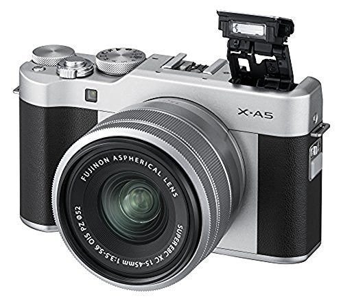Fujifilm X-A5 Mirrorless Digital Camera with 15-45mm Lens, Silver R427110