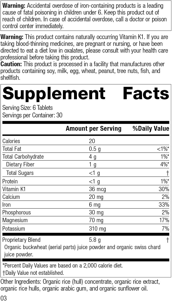 Standard Process E-Z Mg Plant-Based Magnesium Supplement, 180 Tablets P461