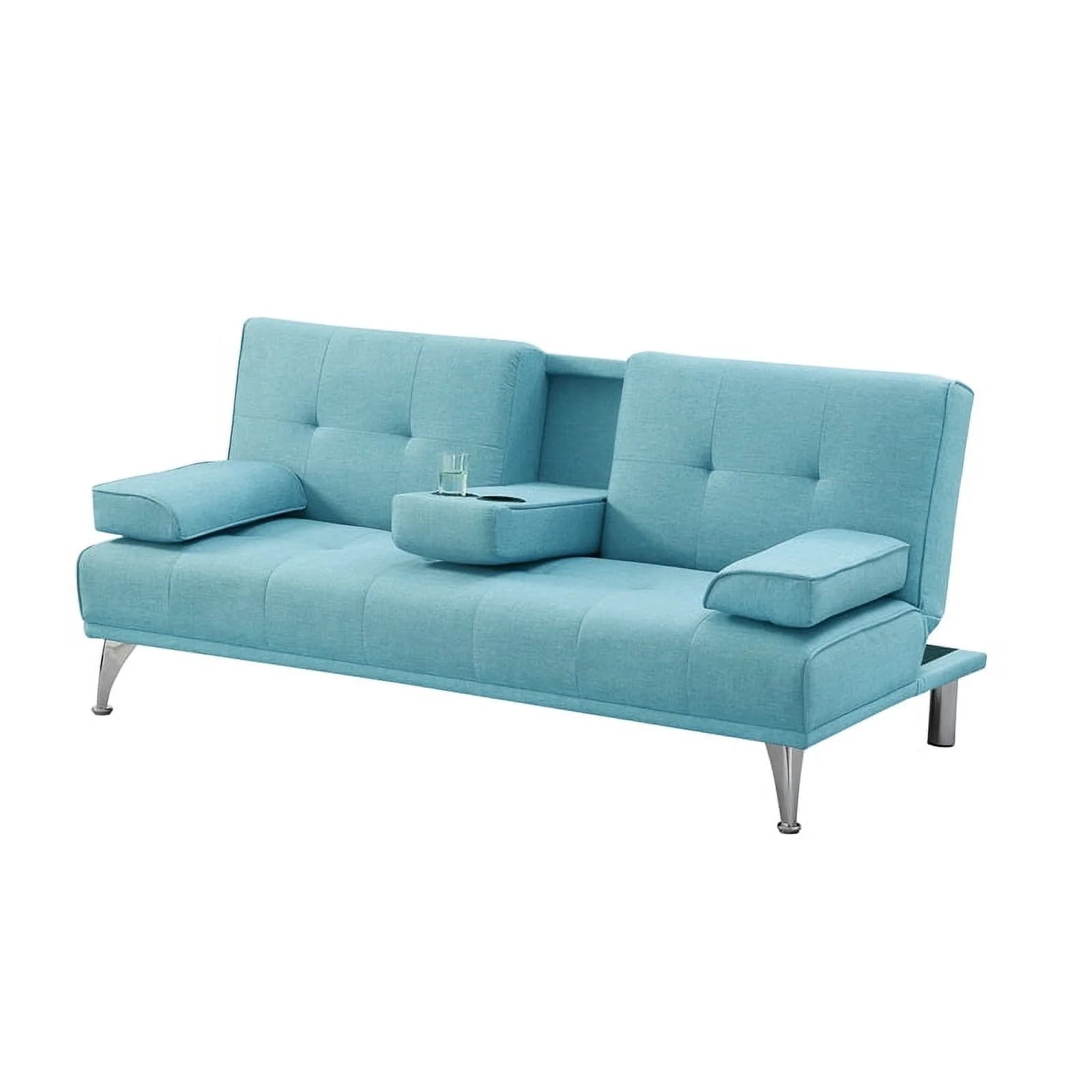 Serta Michigan Convertible Sofa Sky Blue Fabric G87450