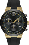 Movado Bold Fusion Men's Watch - Swiss Quartz Chronograph Movement, Silicone Strap - 5 ATM Water Resistance - Luxury Fashion Timepiece for Him - 44.50mm