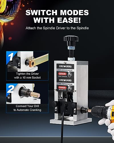 CREWORKS Manual Wire Stripper Machine for 1.5-25mm Scrap Wire P3379
