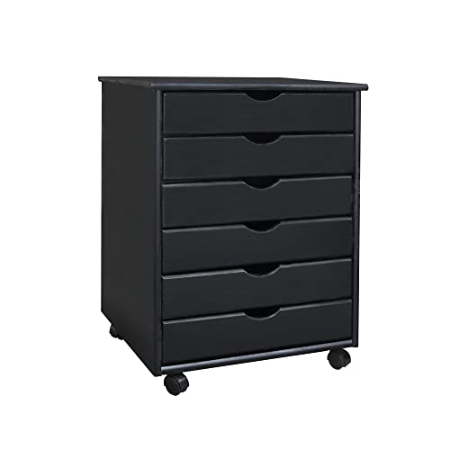 Jela Original Roll Cart, Solid Wood, 6 Drawer, White H793