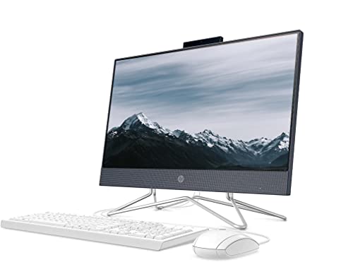 HP 21.5" All-in-One Desktop, Intel Celeron, 12GB RAM, 256GB SSD, Windows 11 Home, Blue K981776