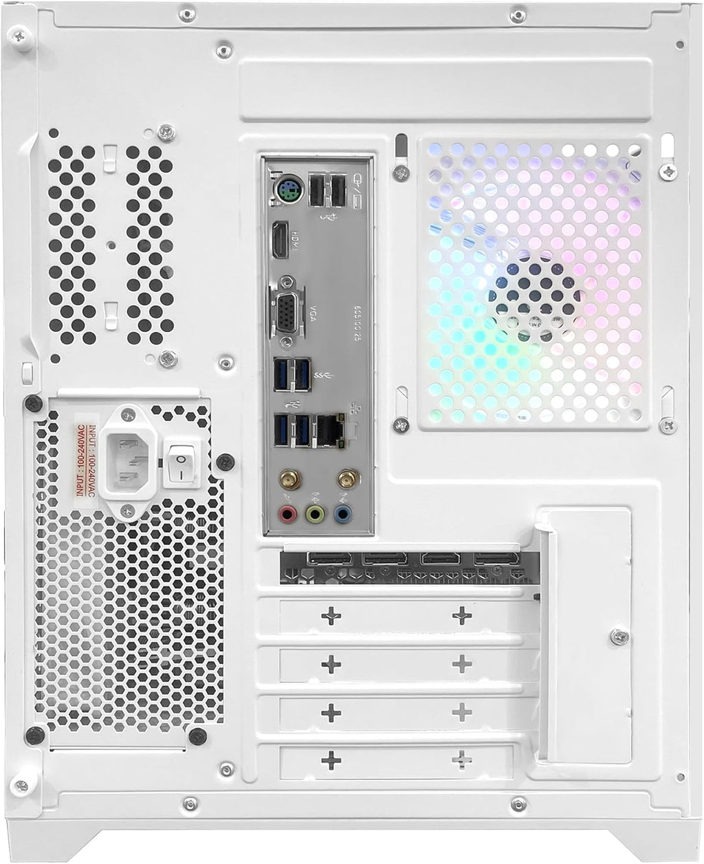 Poseidon White Gaming PC Desktop - AMD Ryzen 7 5700X, RX 6500 XT, 1TB SSD, 32GB RAM P119223
