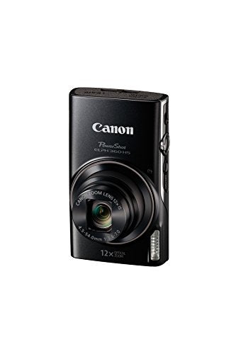 Canon PowerShot ELPH 360 Digital Camera w/ 12x Optical Zoom and Image Stabilization - Wi-Fi & NFC Enabled (Silver) (Renewed)