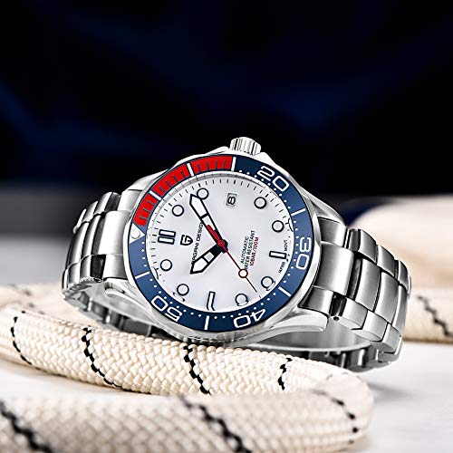 HaiQin Pagani Design 007-Model Automatic Diving Watch for Men, Stainless Steel Band N744690