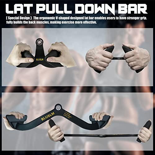 LAT Pull Down Bar for Cable Machine, Tricep Strength Training Handle M7875