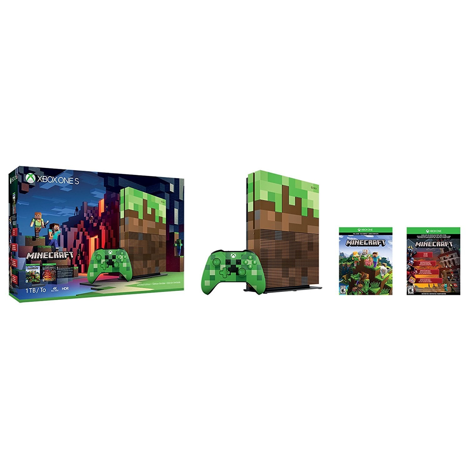 Xbox One S 1TB Limited Edition Minecraft Bundle N7741