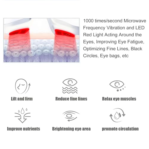 Under Eye Red Light Therapy Eyelift Massager Glasses for Dark Circles and Wrinkles L768733