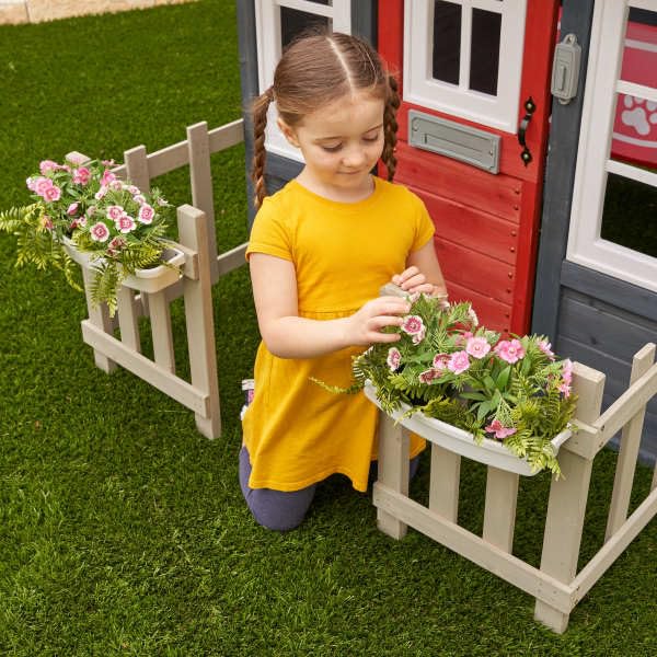 KidKraft Riverscape Wooden Playhouse with Working Doorbell and Kitchen D436389
