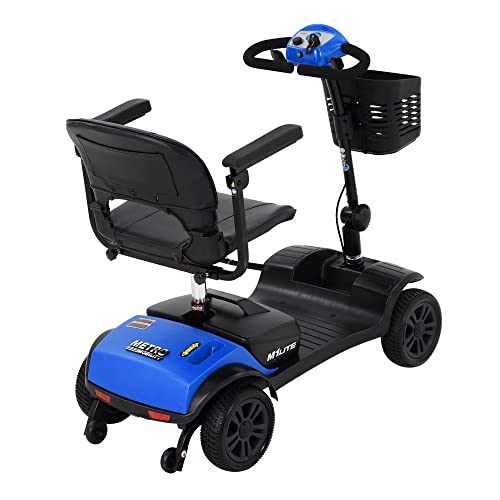 Folding Mobility Scooter 4 Wheel Lightweight Electric for Adults with Extended Battery and Basket H4990