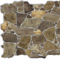 Dundee Deco Brown Faux Stone PVC 3D Wall Panel, 3.2 ft X 2.1 ft (98cm X 63cm), Interior Design Wall Paneling Decor, Total Coverage 6.7 sq. ft. (0.6 sq. m)