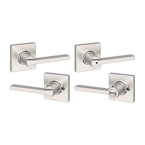 Kwikset Casey Interior Privacy Door Handle with Lock 10 Pack, Matte Black G103018