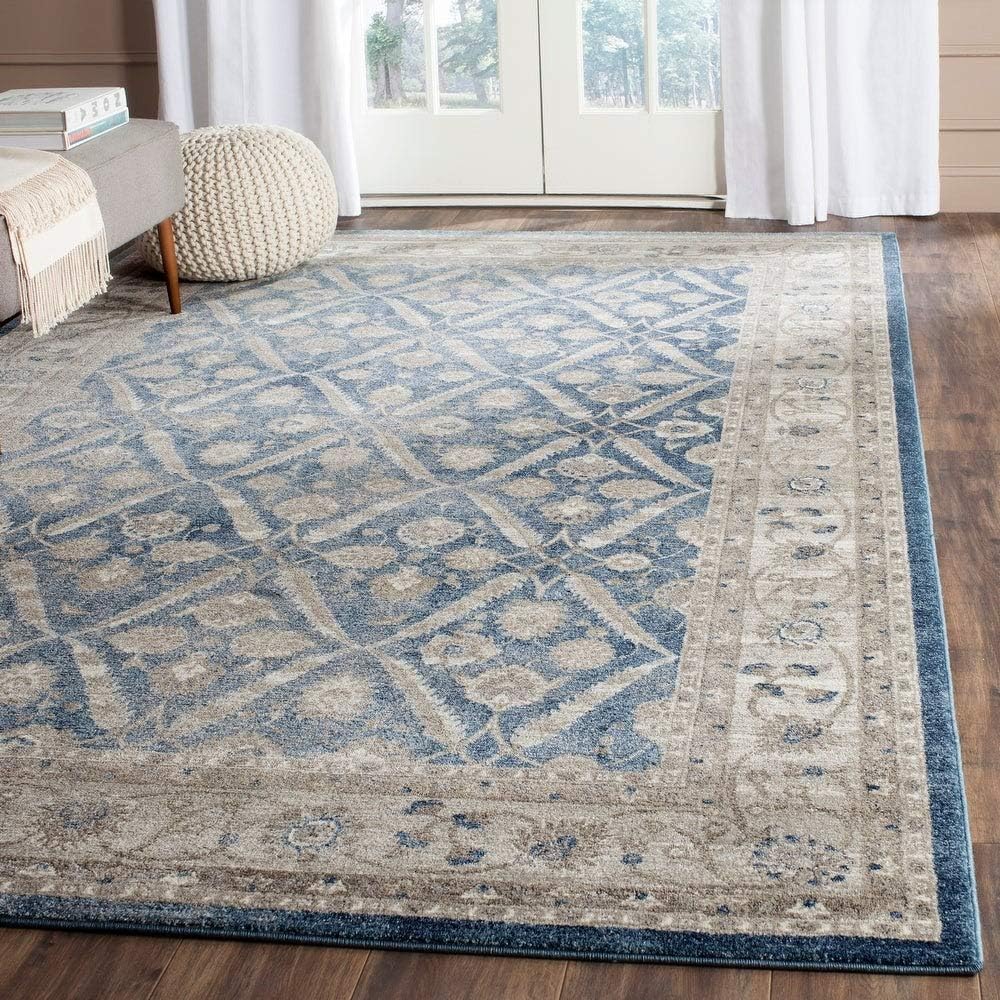 SAFAVIEH Sofia Collection Area Rug 9' x 12' Blue & Beige Vintage Oriental Distressed I398772