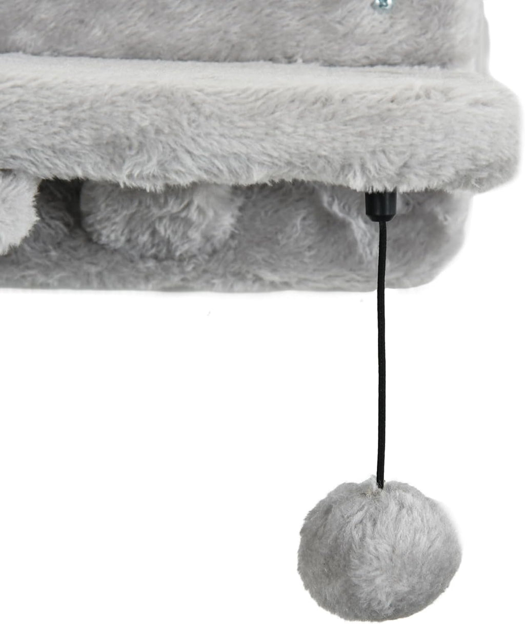PawHut Cat Wall Shelves with Steps and Perches, Gray E4800