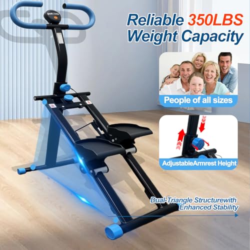 Foldable Stair Stepper Climber with Adjustable Handles for Home D497